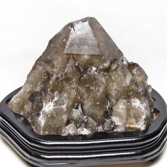 6.5Kg スモーキークォーツ 原石 煙水晶 エレスチャル 台座付属 一点物 191-608