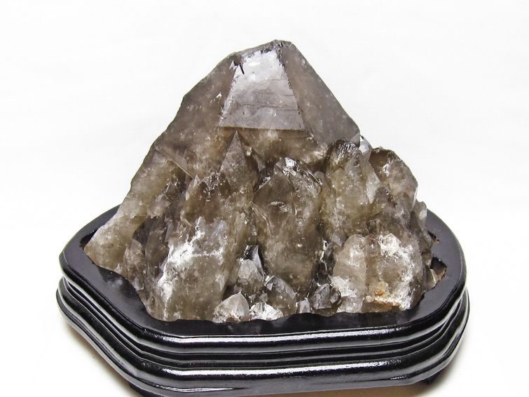 6.5Kg スモーキークォーツ 原石 煙水晶 エレスチャル 台座付属 一点物 191-608