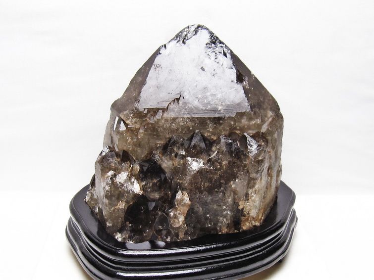 8Kg スモーキークォーツ 原石 煙水晶 エレスチャル 台座付属 一点物 191-611