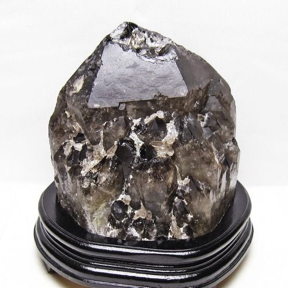 5.8Kg スモーキークォーツ 原石 煙水晶 エレスチャル 台座付属 一点物 191-612