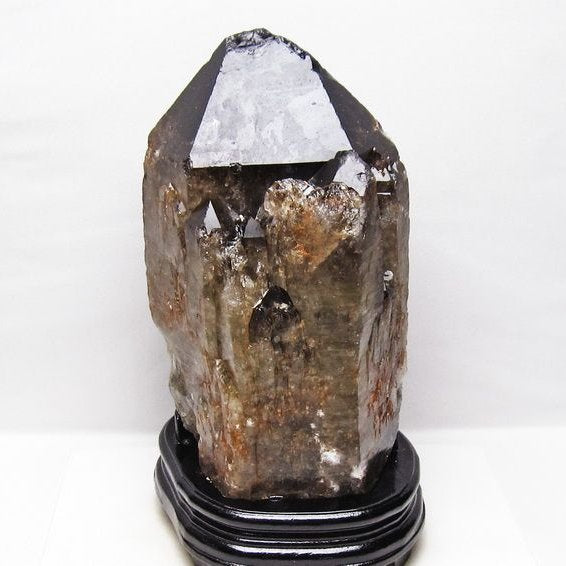 6.9Kg スモーキークォーツ 原石 煙水晶 エレスチャル 台座付属 一点物 191-618