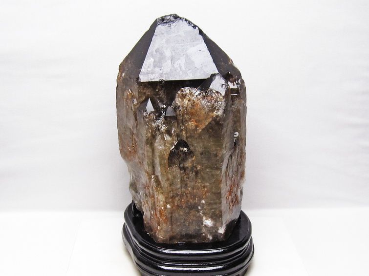 6.9Kg スモーキークォーツ 原石 煙水晶 エレスチャル 台座付属 一点物 191-618