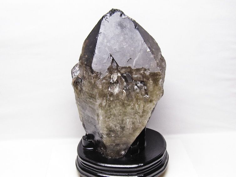 7.6Kg スモーキークォーツ 原石 煙水晶 エレスチャル 台座付属 一点物 191-620
