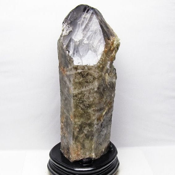 7.6Kg スモーキークォーツ 原石 煙水晶 エレスチャル 台座付属 一点物 191-621