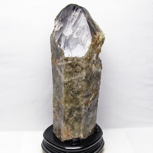 7.6Kg スモーキークォーツ 原石 煙水晶 エレスチャル 台座付属 一点物 191-621