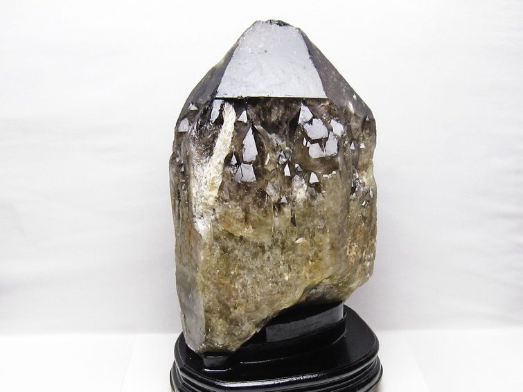 10.9Kg スモーキークォーツ 原石 煙水晶 エレスチャル 台座付属 一点物 191-623