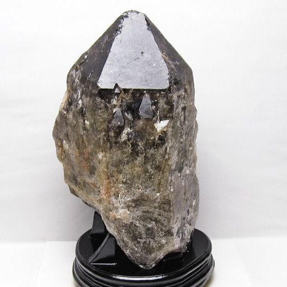 11.6Kg スモーキークォーツ 原石 煙水晶 エレスチャル 台座付属 一点物 191-624