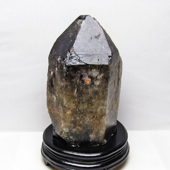 5.9Kg スモーキークォーツ 原石 煙水晶 エレスチャル 台座付属 一点物 191-627