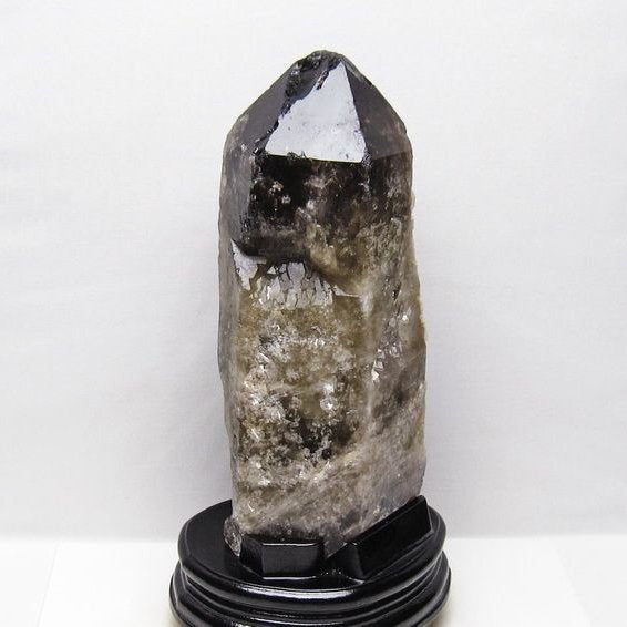 2.7Kg スモーキークォーツ 原石 煙水晶 エレスチャル 台座付属 一点物 191-628