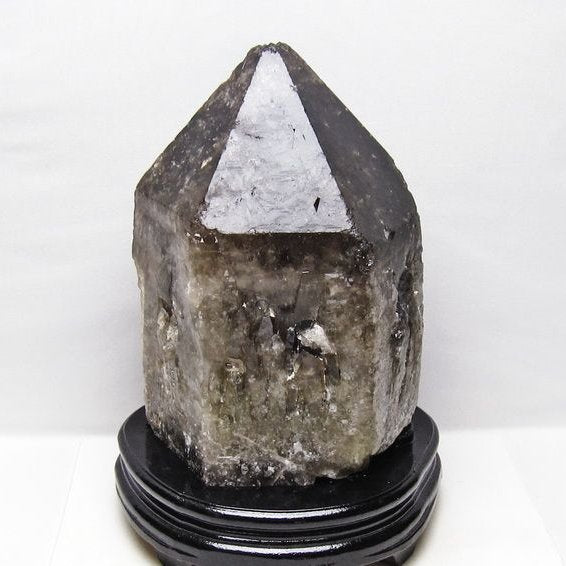 7.5Kg スモーキークォーツ 原石 煙水晶 エレスチャル 台座付属 191-630