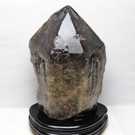 8.9Kg スモーキークォーツ 原石 煙水晶 エレスチャル 台座付属 191-634