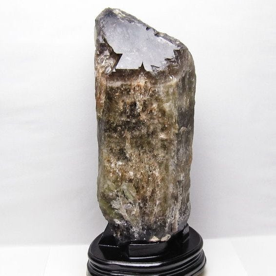 7Kg スモーキークォーツ 原石 煙水晶 エレスチャル 台座付属 191-636