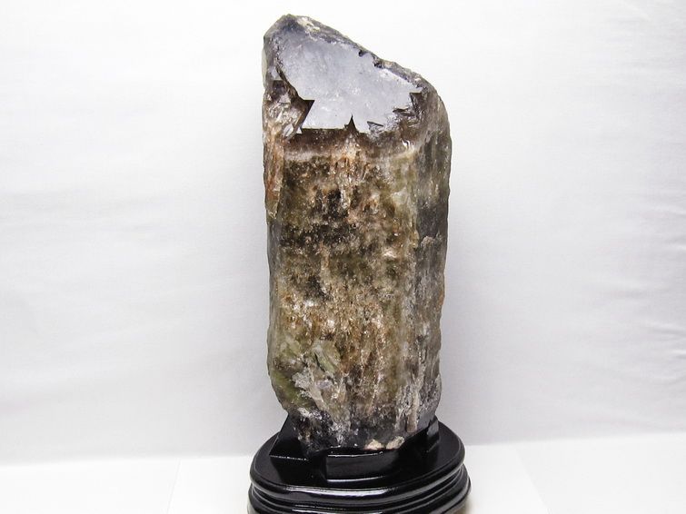 7Kg スモーキークォーツ 原石 煙水晶 エレスチャル 台座付属 191-636
