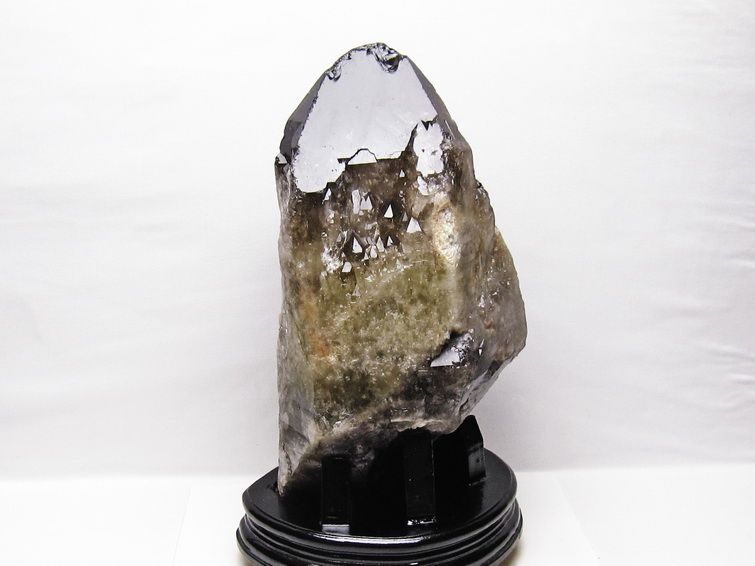 8.6Kg スモーキークォーツ 原石 煙水晶 エレスチャル 台座付属 191-639