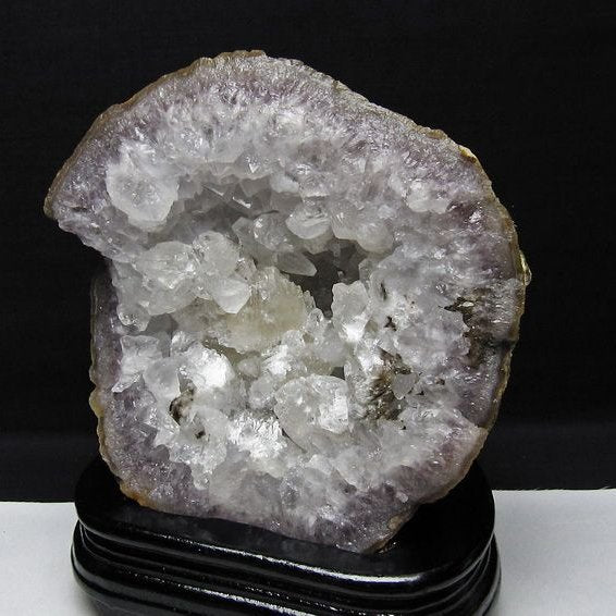 3Kg アゲート ジオード 原石 台座付属 カルサイト付き 191-709