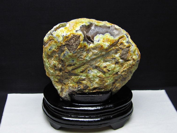 2.5Kg アゲート ジオード 原石 台座付属 191-717