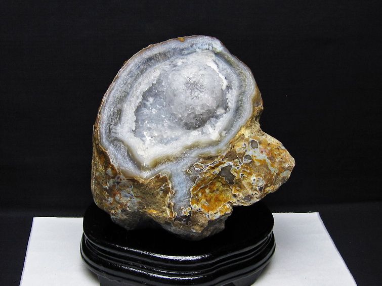 3.6Kg アゲート ジオード 原石 台座付属 191-726