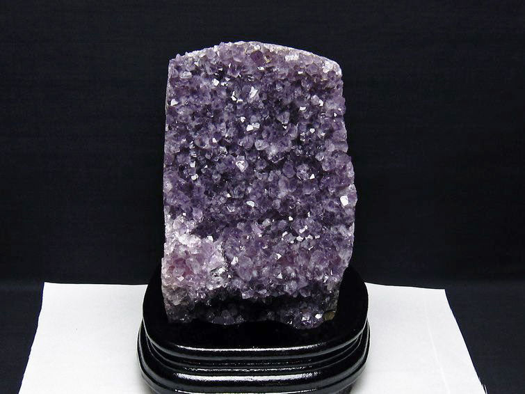 2.2Kg アメジスト クラスター ウルグアイ産 アメジスト 原石 amethyst 台座付属 花型 一点物  192-679