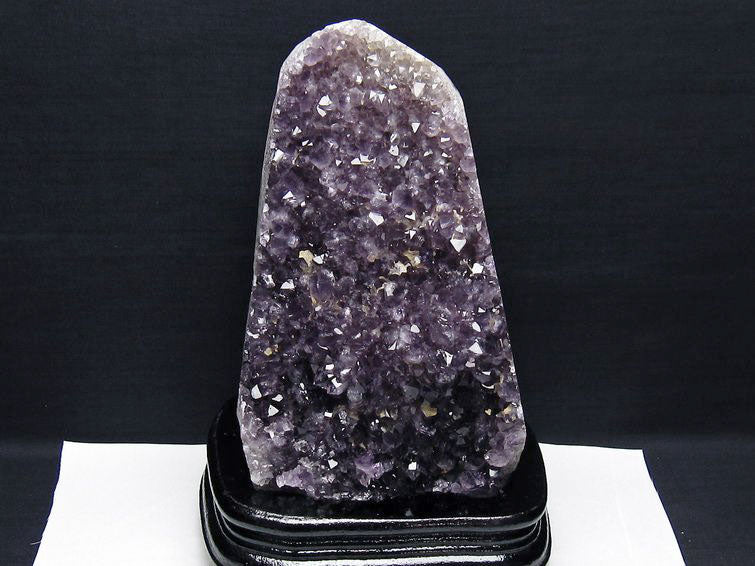 2.6Kg アメジスト クラスター ウルグアイ産 アメジスト 原石 amethyst 台座付属 花型 一点物  192-684