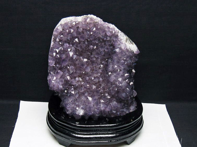 2.8Kg アメジスト クラスター ウルグアイ産 アメジスト 原石 amethyst 台座付属 花型 一点物  192-694