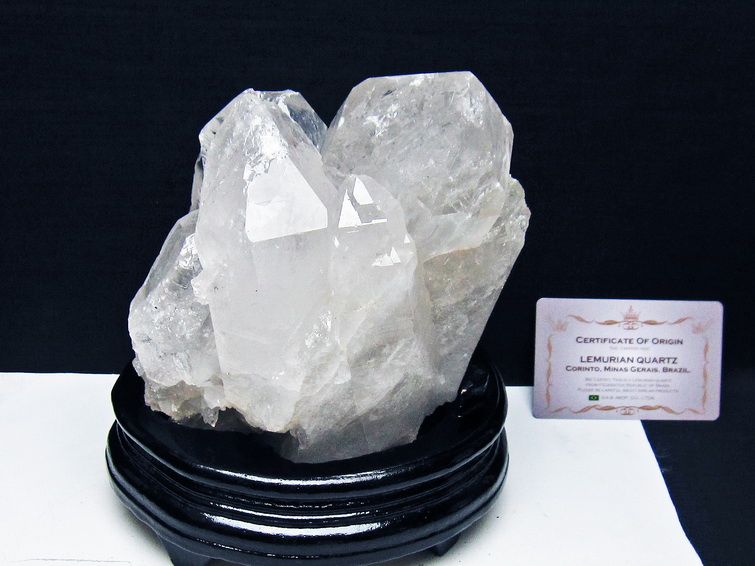 水晶クラスター 2.3Kg 原石 ブラジル ミナスジェライス州 コリント産 一点物 台座付属 レムリアンシード 192-705