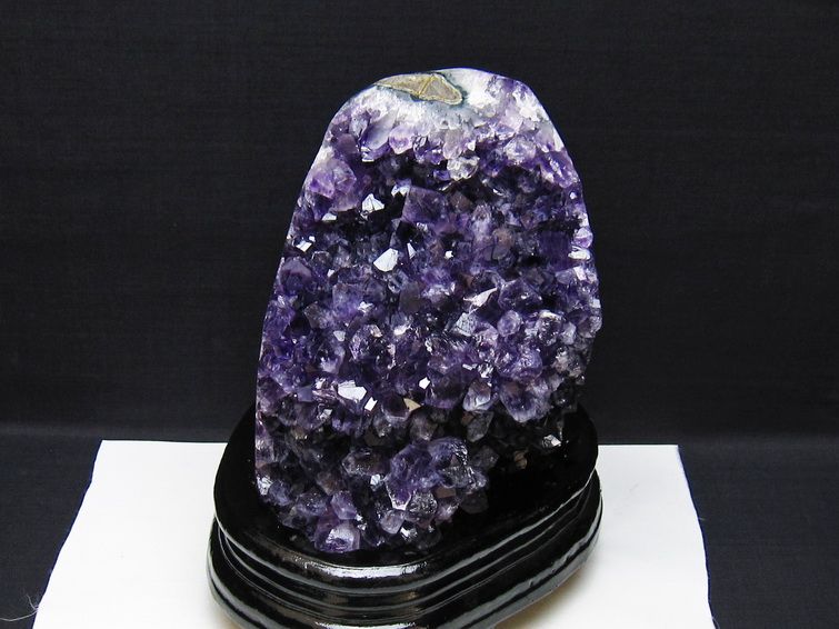 2.4Kg アメジスト クラスター アメジスト 原石 ウルグアイ産 amethyst 台座付属 一点物 192-720
