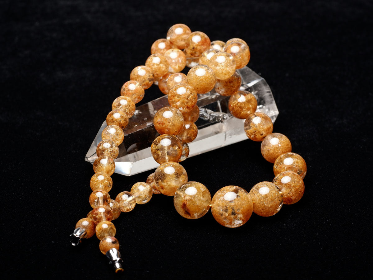 フラワー タイチンルチルクォーツ ネックレス 一点物 199-278 [sold out]