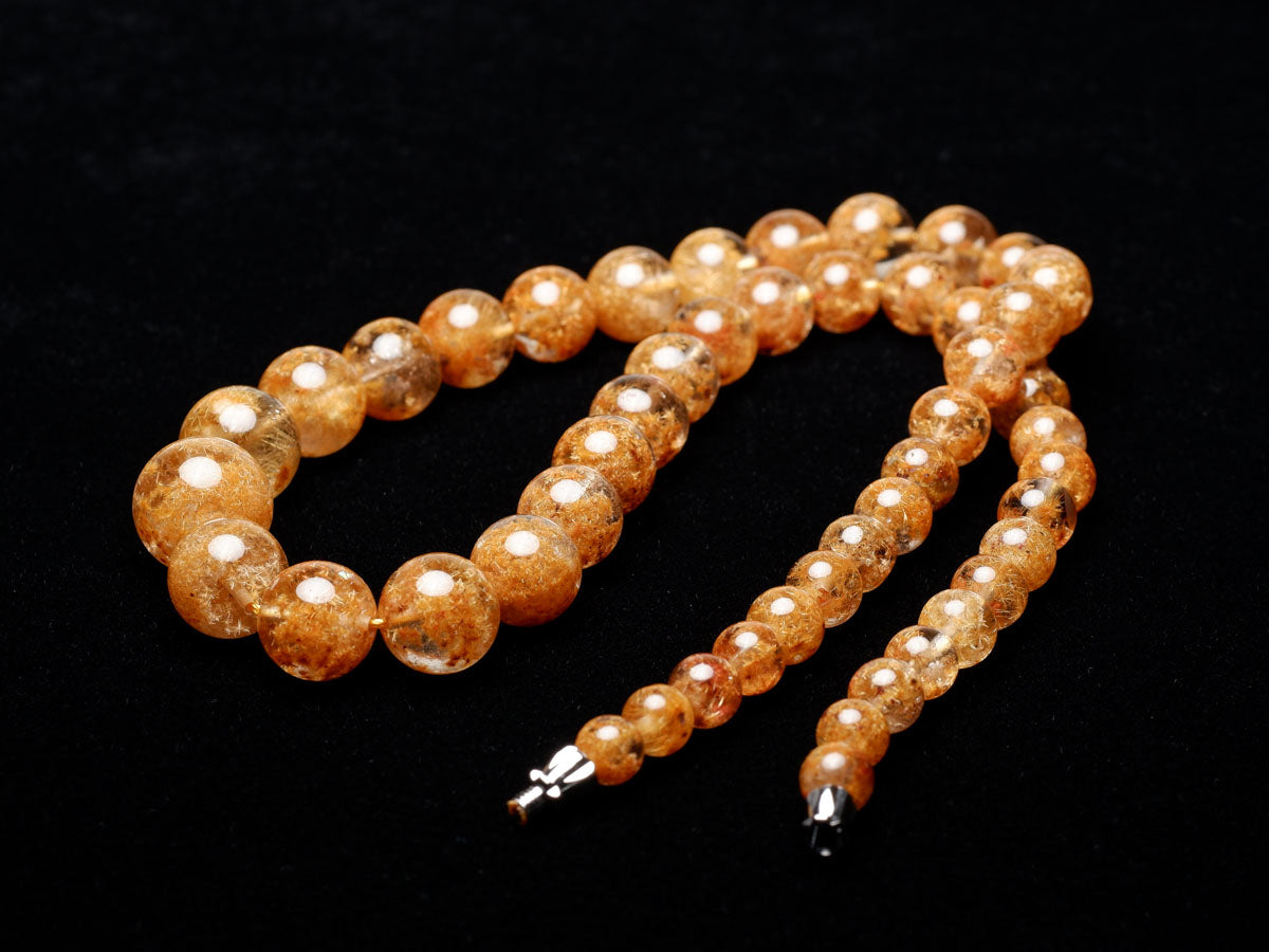 フラワー タイチンルチルクォーツ ネックレス 一点物 199-278 [sold out]