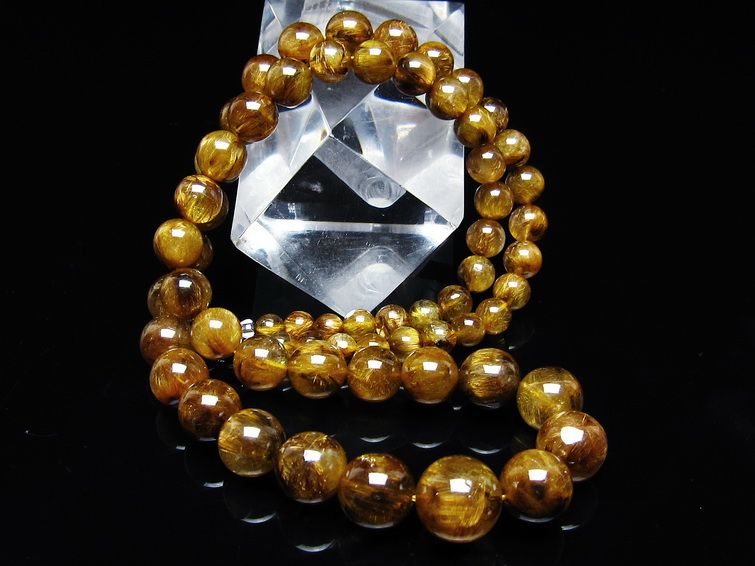 【天然】タイチンルチルクオーツ ネックレス 49g 天然無処理 タイチンルチルクォーツ ペンダントトップ k18 No398