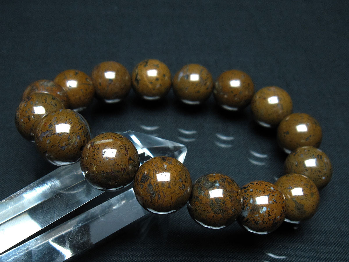 サハラNWA869隕石（コンドライト） ブレスレット 14mm 一点物 199-726