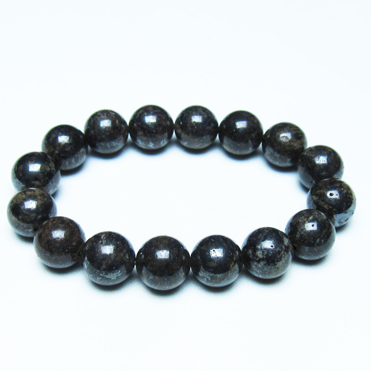 サハラNWA869隕石（コンドライト） ブレスレット 12mm 一点物 199-739