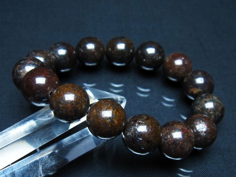 サハラNWA869隕石（コンドライト） ブレスレット 14mm 一点物 199-749