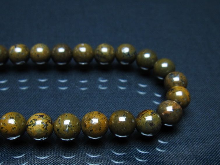 コンドライト ブレスレット サハラNWA869 隕石 8mm 一点物 メール便可 199-842 【sold out】