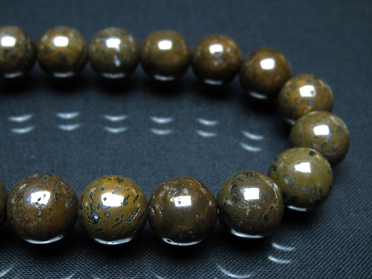 コンドライト ブレスレット サハラNWA869 隕石 12mm 一点物 199-851 【sold out】