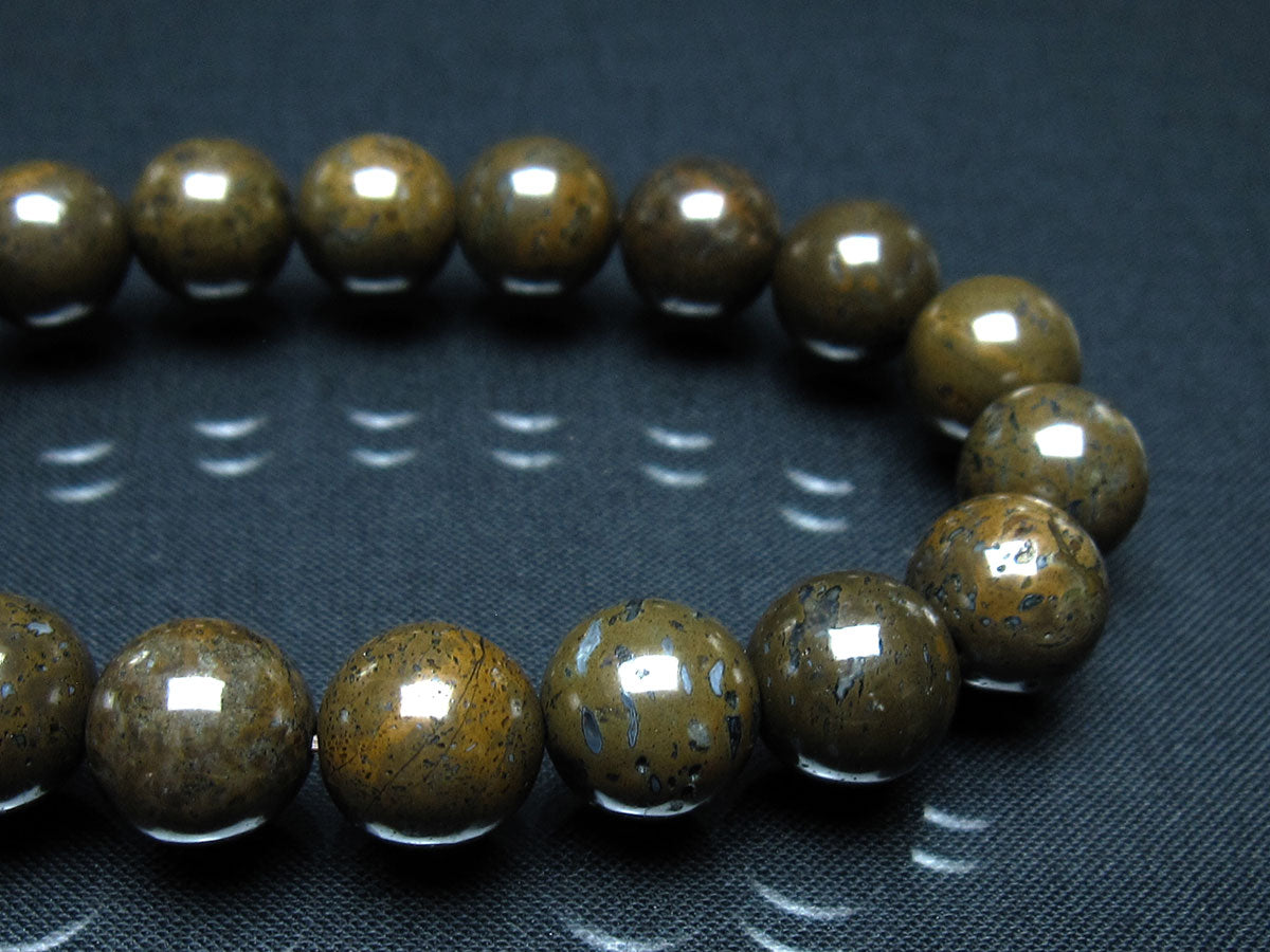 コンドライト ブレスレット サハラNWA869 隕石 12mm 一点物 199-852