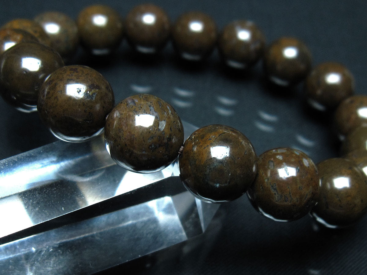 コンドライト ブレスレット サハラNWA869 隕石 12mm 一点物 199-858