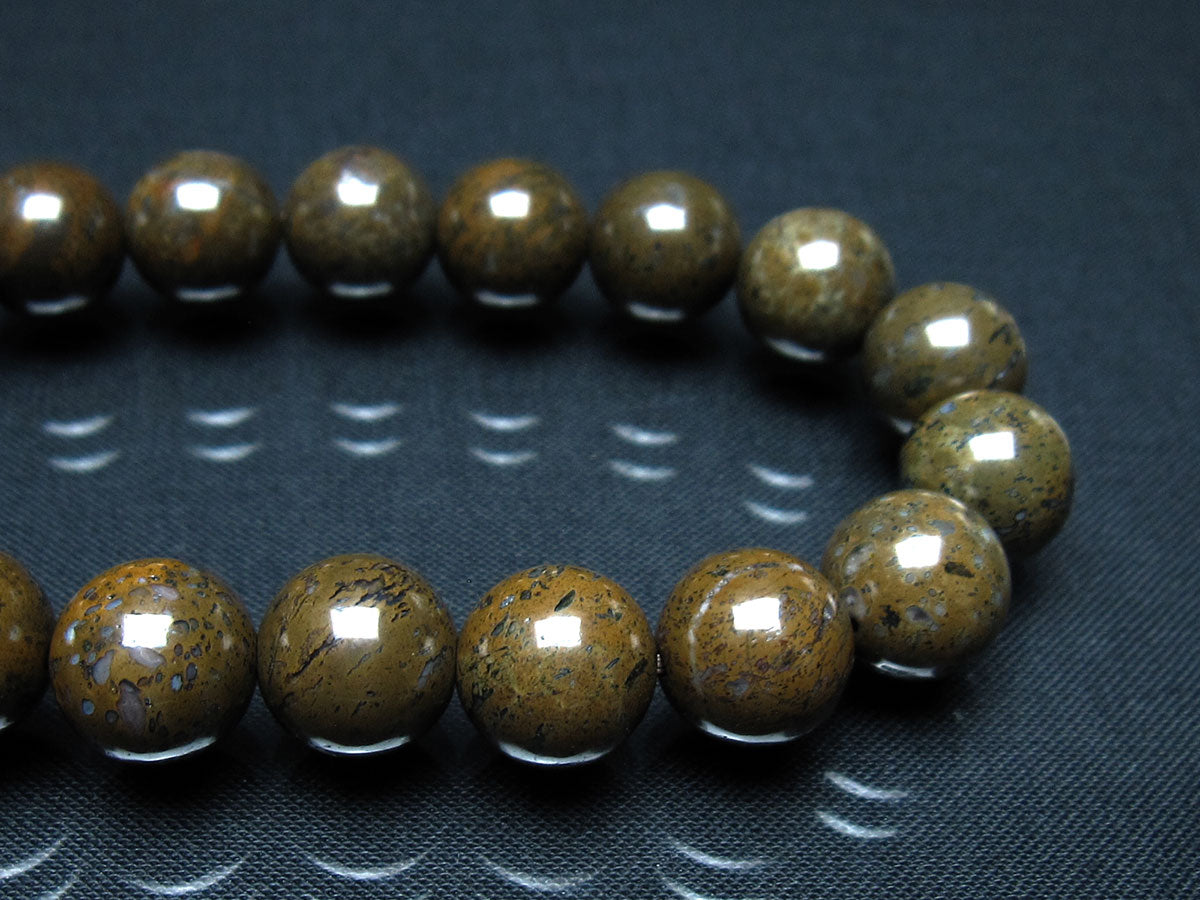 コンドライト ブレスレット サハラNWA869 隕石 12mm 一点物 199-859