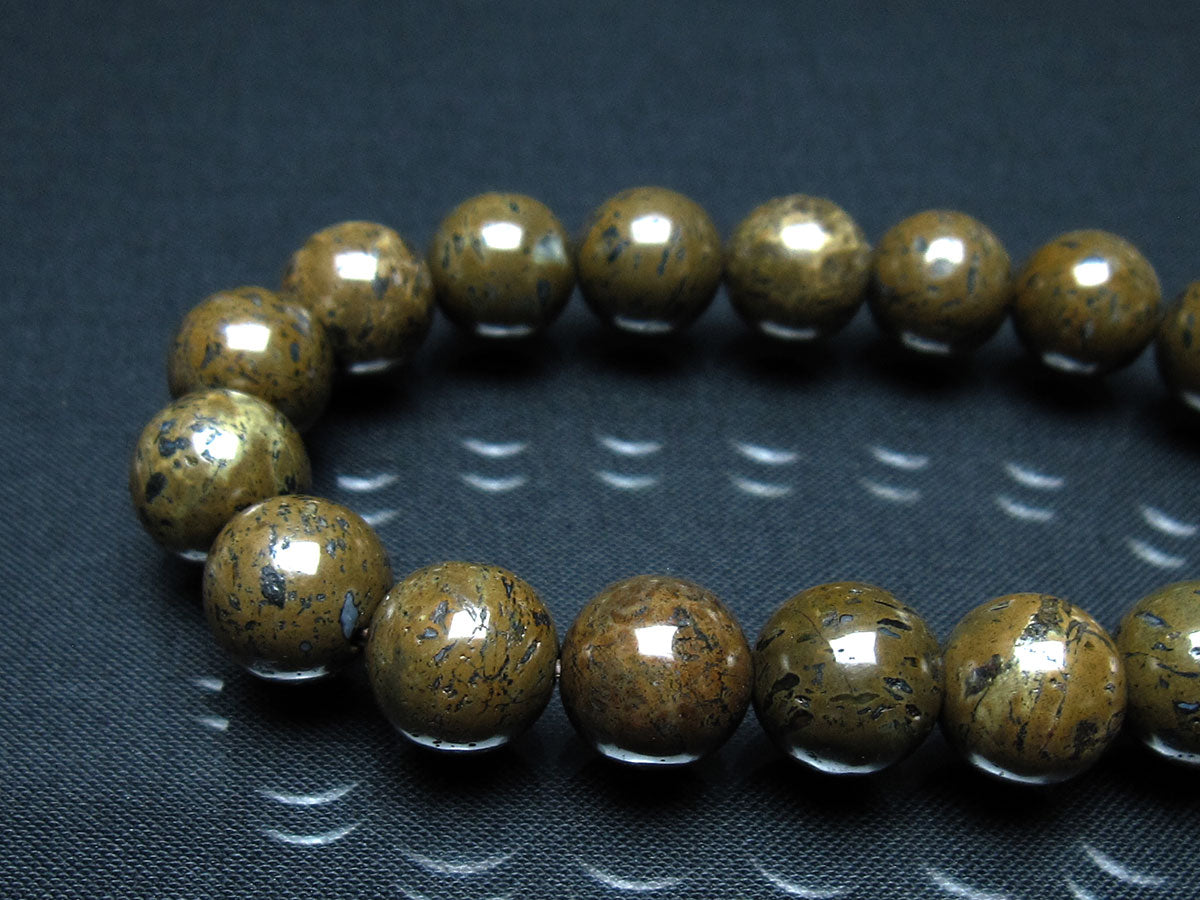 コンドライト ブレスレット サハラNWA869 隕石 12mm 一点物 199-860