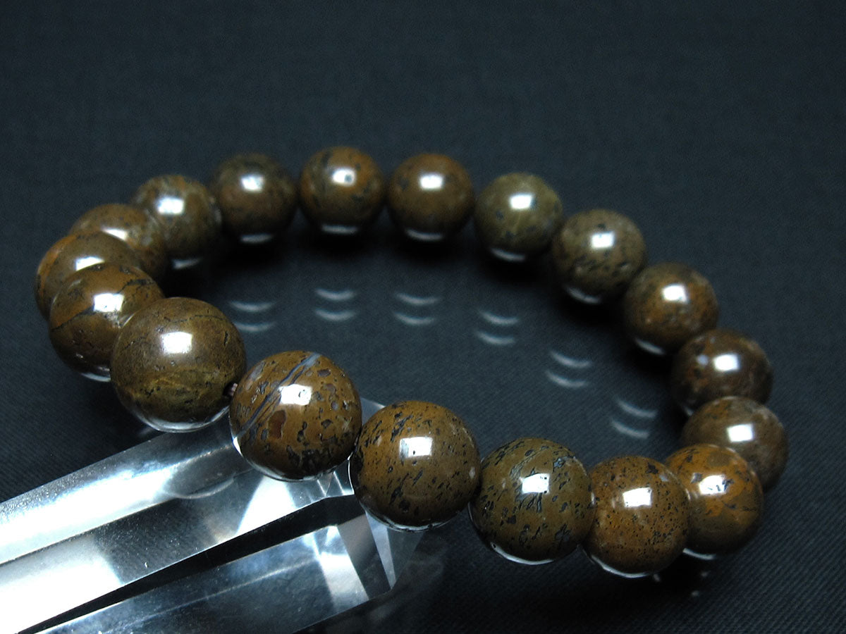 コンドライト ブレスレット サハラNWA869 隕石 12mm 一点物 199-883