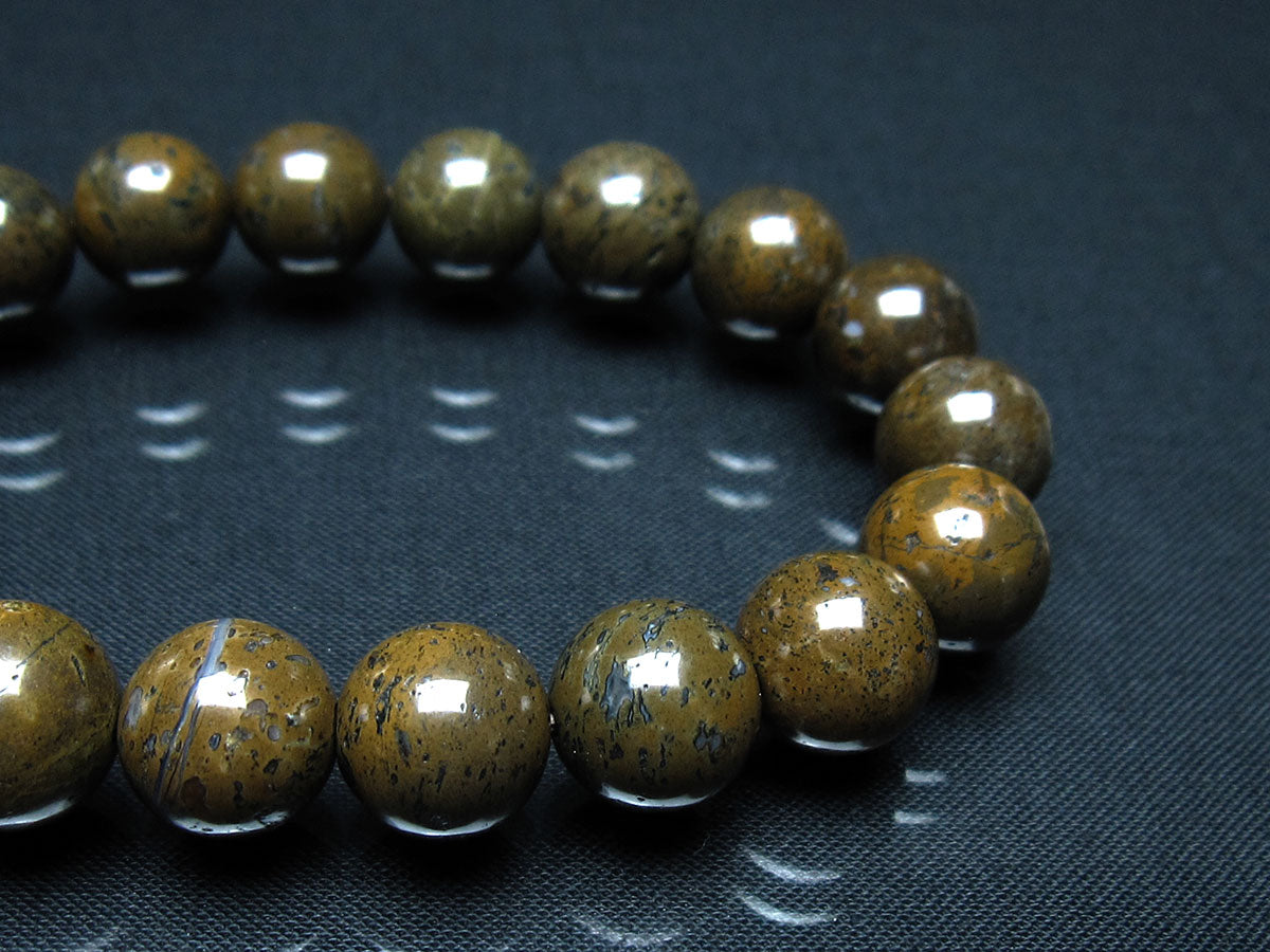 コンドライト ブレスレット サハラNWA869 隕石 12mm 一点物 199-883