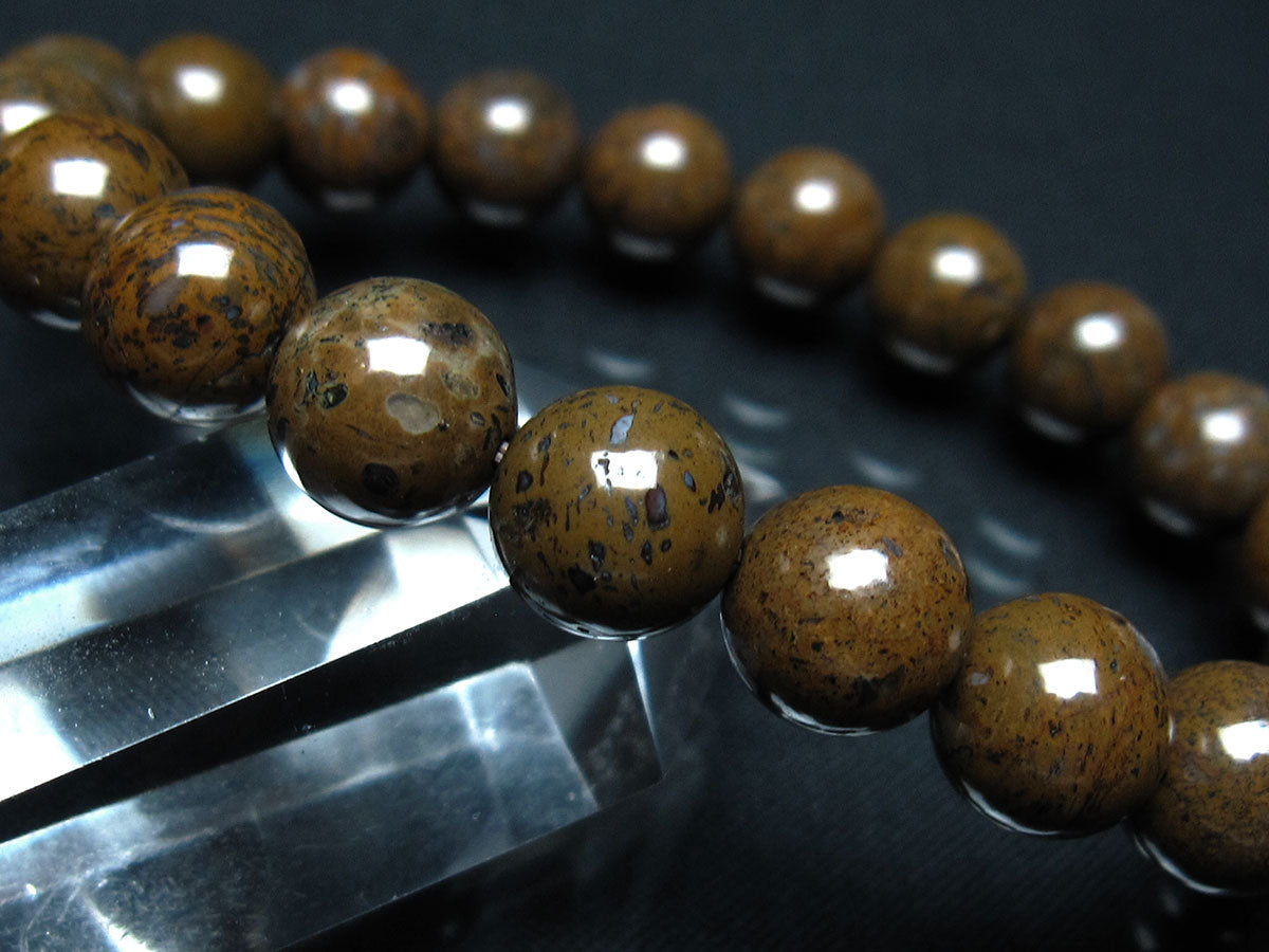 コンドライト ブレスレット サハラNWA869 隕石 10mm 一点物 199-888