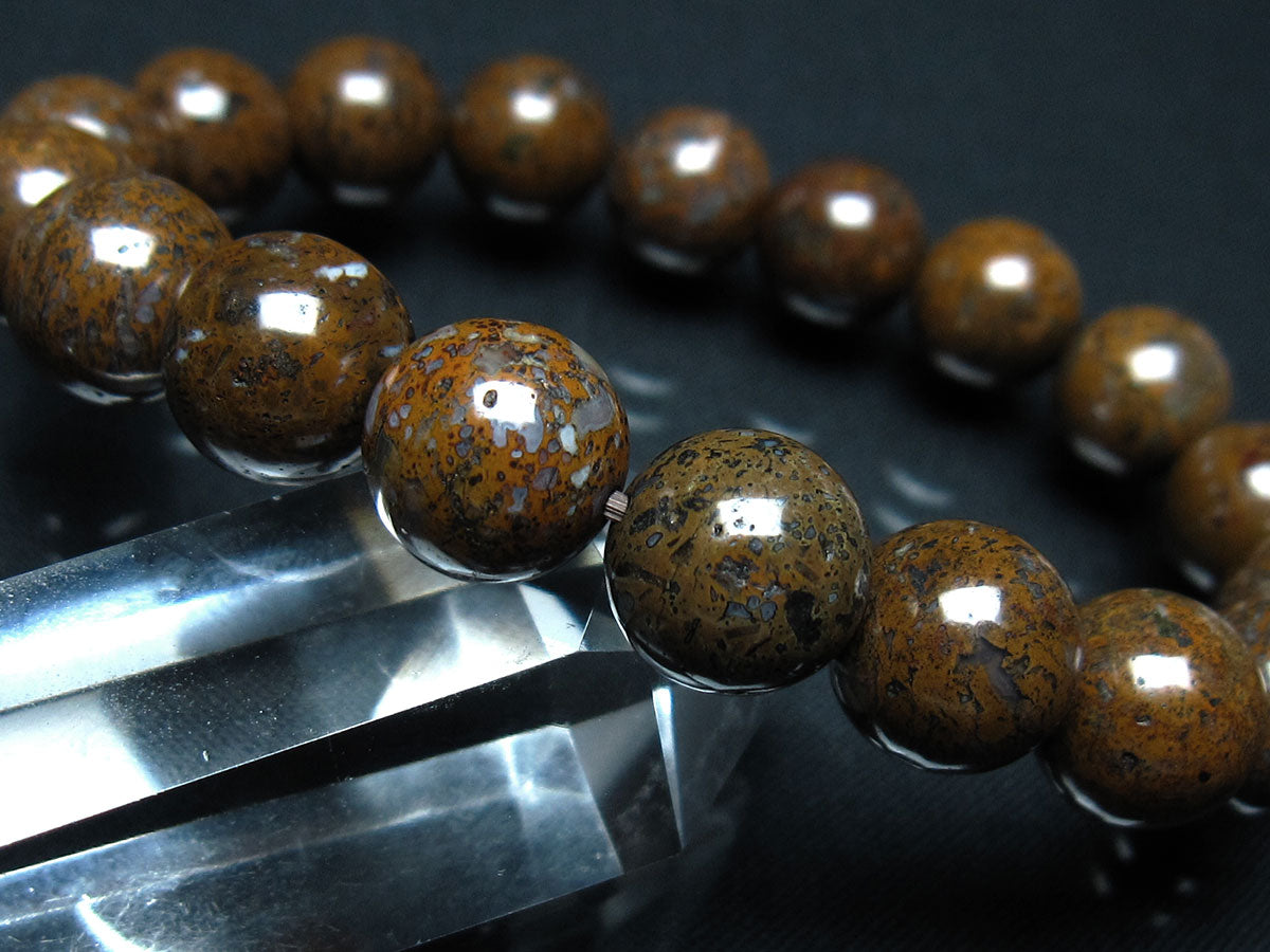コンドライト ブレスレット サハラNWA869 隕石 12mm 一点物 199-891