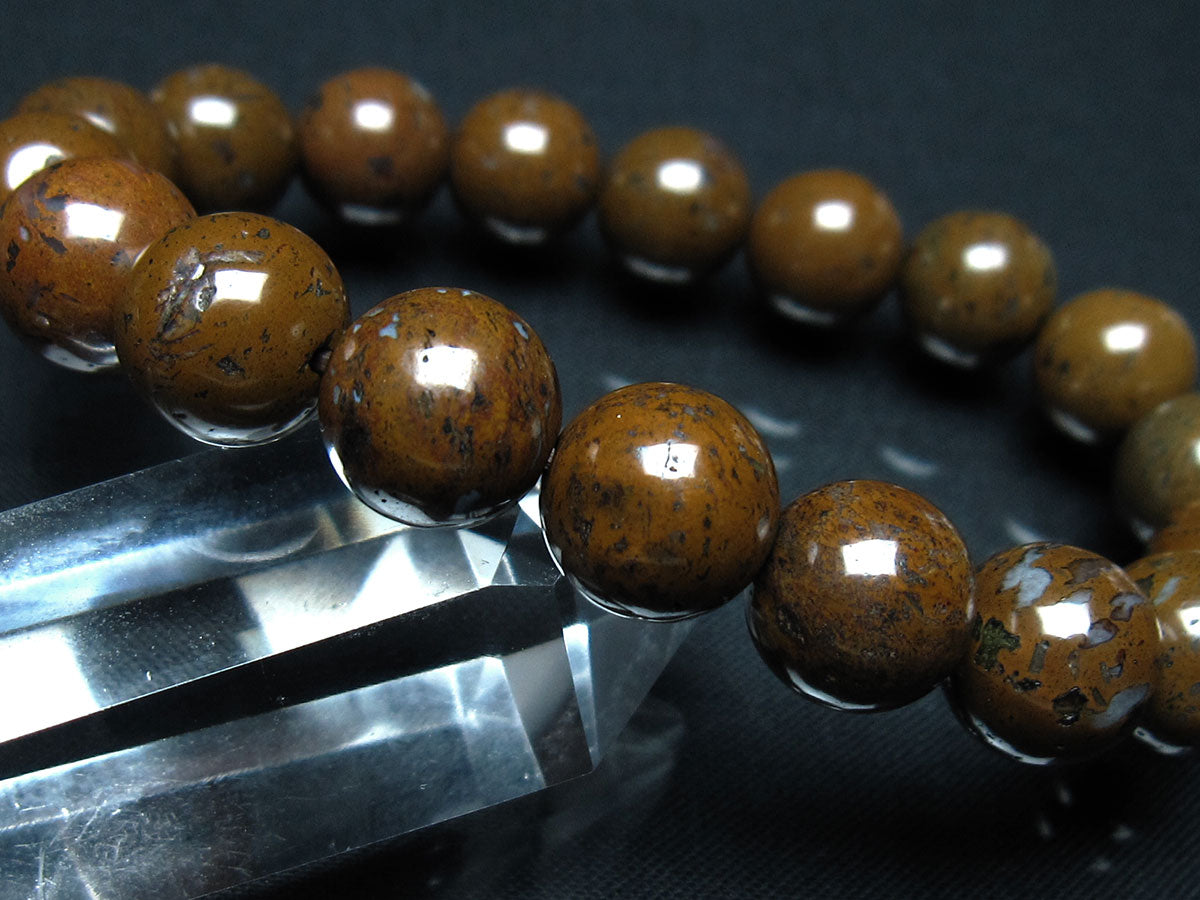 コンドライト ブレスレット サハラNWA869 隕石 12mm 一点物 199-893