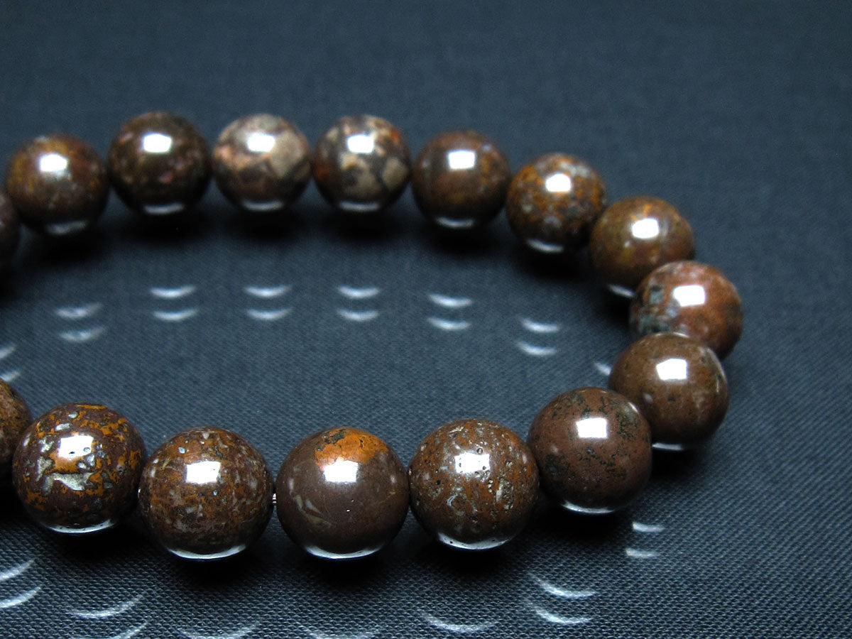 コンドライト ブレスレット サハラNWA869 隕石 12mm 一点物 199-900