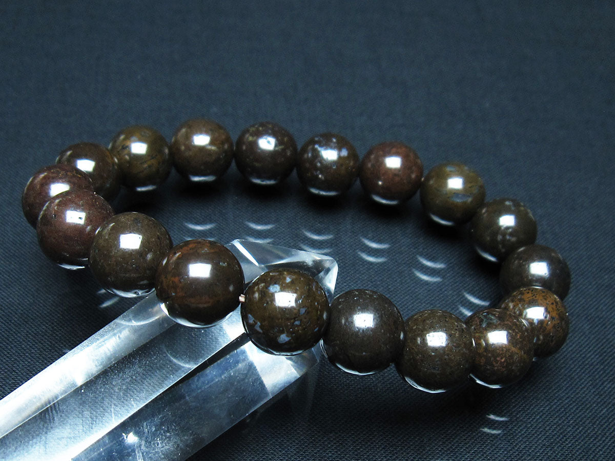 コンドライト ブレスレット サハラNWA869 隕石 12mm 一点物 199-907