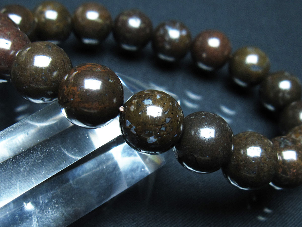コンドライト ブレスレット サハラNWA869 隕石 12mm 一点物 199-907