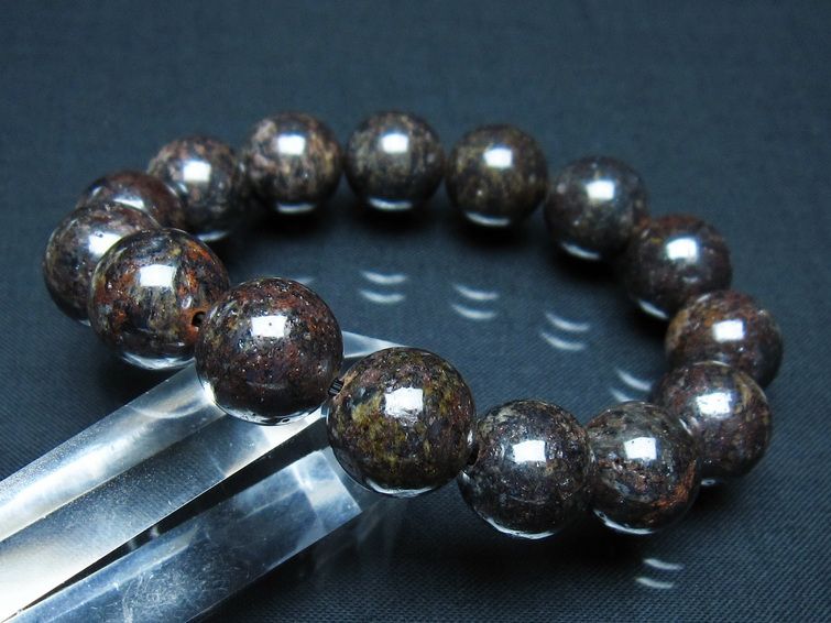 コンドライト ブレスレット サハラNWA869 隕石 14mm 一点物 199-913
