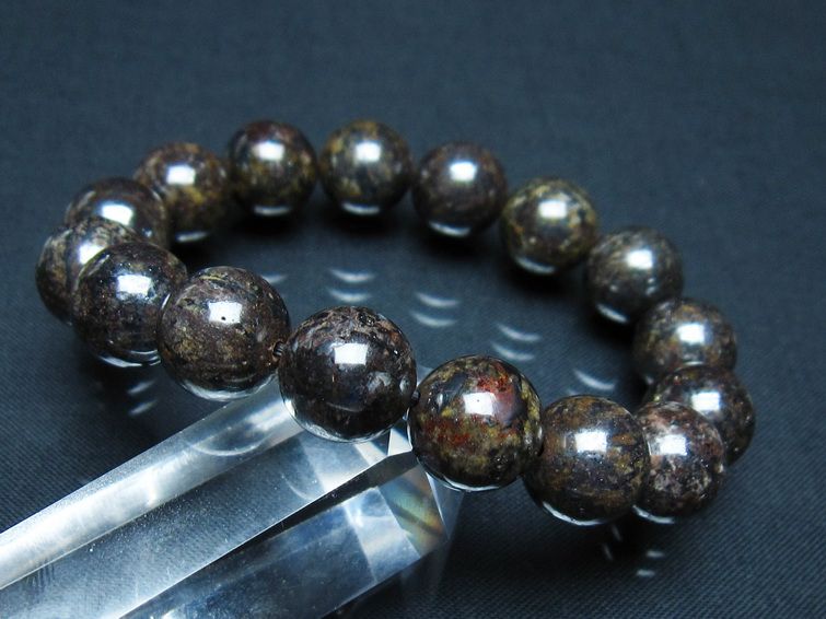 コンドライト ブレスレット サハラNWA869 隕石 12mm 一点物 199-914