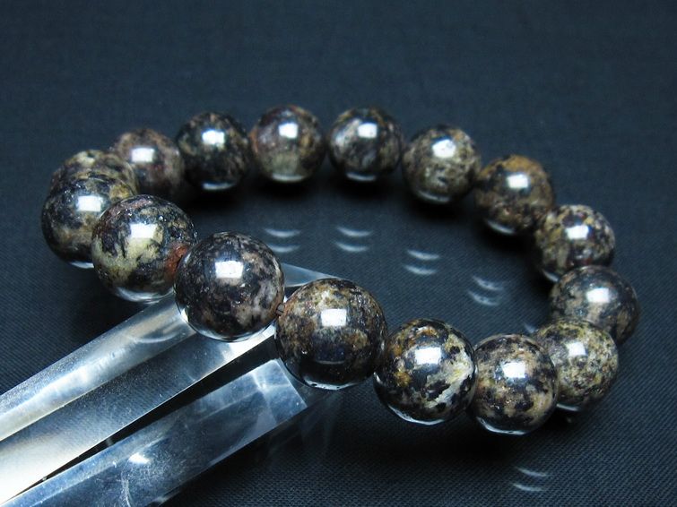 コンドライト ブレスレット サハラNWA869 隕石 14mm 一点物 199-925 【sold out】