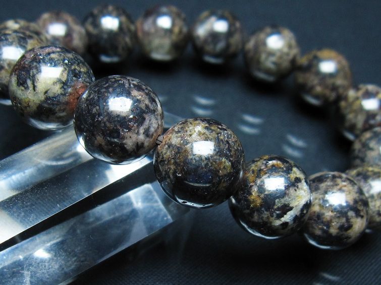 コンドライト ブレスレット サハラNWA869 隕石 14mm 一点物 199-925 【sold out】